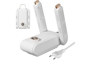 Afenau elektryczna suszarka do butów, antybakteryjna, z timerem, cyfrowym wyświetlaczem, składanym ogrzewaczem butów, suszarką do butów, rękawiczek, skarpet