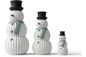 ‎ALUPEDIA Alupedia Schneemann Deko Figuren 3er Set - Moderne Weihnachtsdeko & Winterdeko für Ihr Zuhause | Stilvolle Dekofiguren für Tisch, Regal, Fensterbank | Festliche Geschenkidee (Grün)