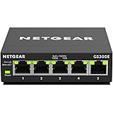 Netgear GS305E Managed Switch 5 Port Gigabit Ethernet LAN Switch Plus (Plug-and-Play, Netzwerk Switch Managed, IGMP Snooping,