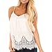 Produktbild Mode Damen Tank Lace Floral Crop Top Frauen Sommer Spitze Weste Top Sleeveless Bluse Lässige T-Shirt Chiffon Vest Cold Shoulder Träger Tank Top Oberteil