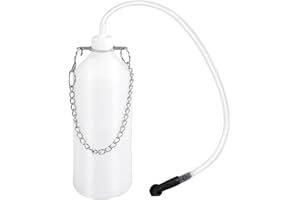 Gedlex Purgador Frenos Coche, Deposito Liquido de Frenos 1L con Manguera de 60 cm y Adaptador de Goma, Psangrador de Frenos Moto, Apto para la Mayoría de los Sistemas de Purga de Frenos