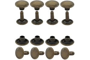 GETMORE PARTS Rivets tubulaires, Calotte Double, Acier - à partir de 100 pièces (Antique, 6 mm)