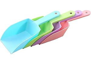 XUMIN 6PCS Color Random PP Plastic Food Scoop Shovel Flour Supermarket Cereal Ice Nuts Candy Buffet Pet Food Scoops Load and Set Tools for Supermarkets Snack Shops Kitchen