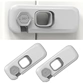 2 pieces grey fridge lock for kids, fridge lock without hole, window lock, child, washing machine, cabinet, cabinet lock for