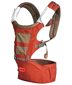 LuvLap Royal Baby Hip Seat Carrier with 4 Carry Positions, for 4 to 24 Months, Max Weight Up to 15 Kgs (Orange)