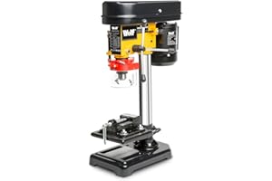 Bench Drill Press 5 Variable Speed Pillar Drill 2620rpm 350w 13mm Chuck 50mm Max. Drilling Depth Height Adjustable Tilt Wolf Table 2.5" Vice - 2 Years Warranty