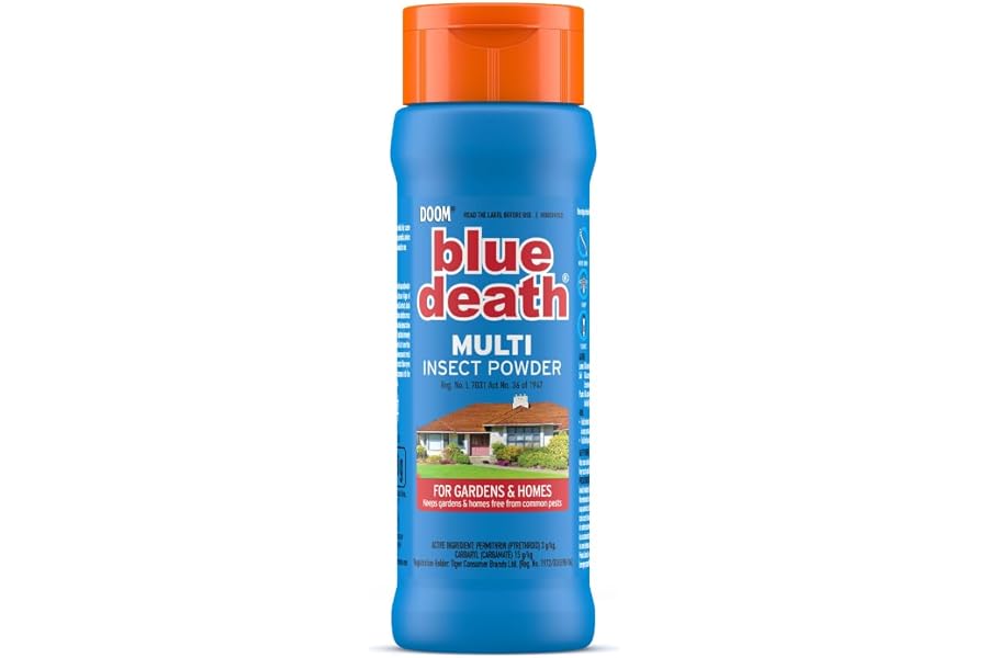 Doom Blue Death Multi Insect Powder 100g: Effective Pest Control for Crawling Insects - Silverfish Killer, Cockroach Killer a