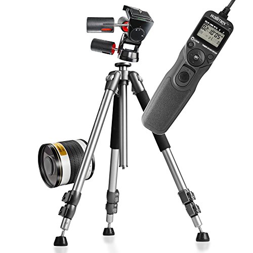 Walimex Pro astrophotographie mis 500mm incl  Miroir 500mm t  l  objectif  tr  pied et d  verrouillage    distance pour Nikon D7100  D5200  D3200  entre autres 