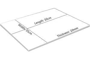 YM YOUMU Youmu 1 pièce en mousse EVA Feuilles 35 x 50 cm enfants fait à la main DIY Craft Cosplay Modèle 1-10 mm d'épaisseur (35 cm x 50 cm-Blanc, Thickness 10 mm)