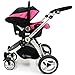 i-Safe System - Raspberry (Pink) Trio Travel System Pram & Luxury Stroller 3 in 1 Complete With Car Seat