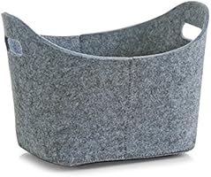 Zeller, Cesto portaoggetti ovale in feltro, Grigio (Grau)