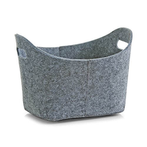Zeller 14301 Korb, oval, Filz, grau