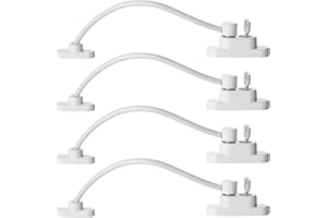 LITTLEDUCKLING Window Restrictor Locks for Kids Baby Security Window Locks with Key for UPVC 20cm Cable Length Window Locks for Child Safety Door Window Opening Limiter Restrictor for Home School Public (4 pcs)