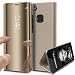 Produktbild Hülle für Huawei Mate 20 Pro,Homikon Luxury PU Leder Spiegel Hülle Lederhülle Bookstyle Beirftasche Ultra Dünn Überzug Spiegel Folio Schutzhülle Slim Fit Klappbar Handyhülle Semi-Transparentes Mirror Effect Case Wallet Transluzent View Cool Männer Frauen Mädchen Handytasche Standing Anti-Scratch Flip Cover Bumper Clear Buchstil Klapptasche in Lederoptik mit Standfunktion Schutz Rückschale Handy Tasche Etui Backcover für Huawei Mate 20 Pro - Gold