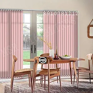 MSR 116 Vertical Blinds/Curtains and Shades for Home Furnishing(Balcony,Kitchen,Bedroom,Bathroom etc) Pink (3 ft  3 ft)