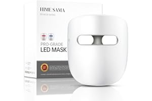 HIME SAMA Maschera Viso Led, maschera per la cura della pelle con luce rosso + nir e blu per rughe antietà, maschera per ringiovanimento della pelle domestica per viso ‎Miracle STAR (RB-006)