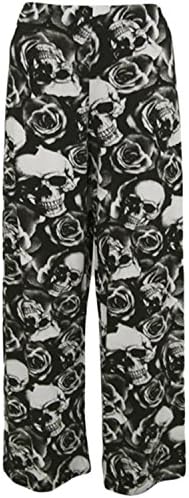 New Ladies Plus Size Palazzos Leggings Harem Maxi Swing Dress Skull Pants 28-30 Palazzos