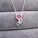 Produktbild Thumby S925 Silber Halskette Anhänger Weibliche Rosa Diamant Fuchs Anhänger Temperament Tier Schlüsselbein Kette, Satz von Ketten, Wie Gezeigt