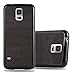 Produktbild Cadorabo Hülle für Samsung Galaxy S5 / S5 Neo - Hülle in Woody Schwarz – Handyhülle aus TPU Silikon in Vintage Holz Optik - Silikonhülle Schutzhülle Ultra Slim Soft Back Cover Case Bumper