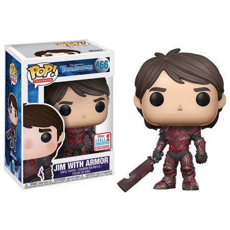 FunKo trollhunters Pop Vinyl Figure 466 Jim with armor NYCC 2017 Convention Exclusives, 23722