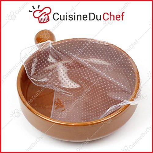✮ CuisineDuChef ✮ Food Pack of 4 | Reusable Silicone Stretch Films and Extendable | Food Storage Set With Airtight Lids | Fridge, Freezer, Microwave Safe