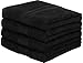 Produktbild leevitex 4er Pack Frottier Handtücher Set 50x100cm - Qualität 500 g/m² - 100% Baumwolle in 19 modernen Farben (Schwarz)