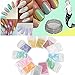 Sindy New Mermaid Effect Nail Glitter Polish Sparkly Magic Glimmer Powder Dust DIY Nail Art Tip Decoration Tools Gel UV Nails Art (Pink)
