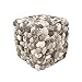 Produktbild Green Decore „Stone“ Woll-Hocker, Wolle, Natürliche Grautöne, 40 x 42 cm