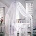 TININNA Baby Mosquito Net Nursery Toddler Bed Crib Canopy Netting Hanging Ring White