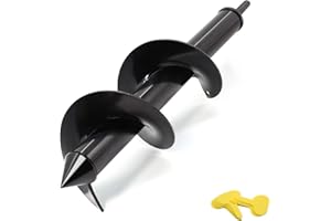 SYITCUN Foret hélicoïdal de Jardinage 8x30cm - pour perceuse sans Fil - avec Arbre Robuste - Idéal pour Installer des Plantes,Cultiver des oignons, de Pot de Fleurs et Creuser des Trous