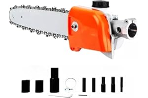 KNAKASAKI - Motosierra Universal de Extensión para Desbrozadora – Multifunción 2 en 1 para Poda, Setos y Árboles con Caja de Engranajes