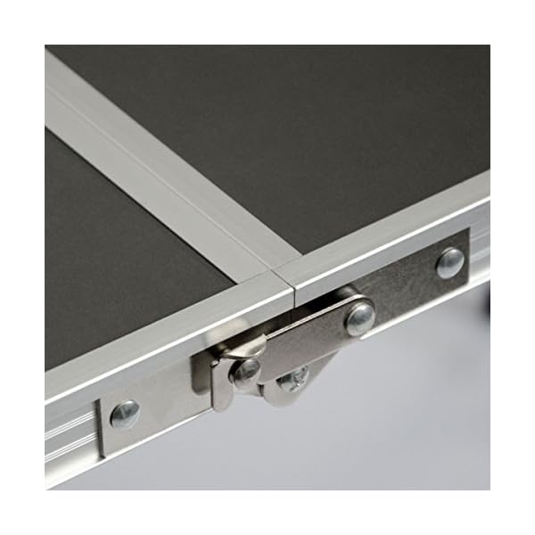 Set Tavolino Da Picnic Pieghevole AMANKA - Con 2 Sgabelli, Altezza Regolabile, Grigio Chiaro, 90x60cm - Foto 13