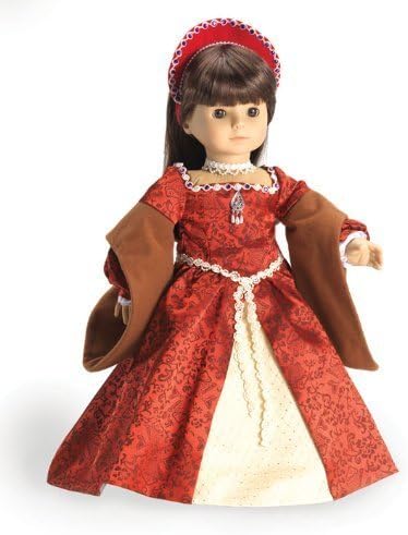 Ann Boleyn Medieval Renaissance Princess Doll Dress and French Hood ~ Fits 18 American Girl Dolls