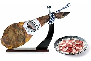 Linaje Negro® Spalla di prosciutto da 4,5 Kg Origen Negro ben stagionata, sapore delicato, equilibrio dolce/salato piacevole, abbastanza fragrante, senza glutine, ideale per ogni occasione.