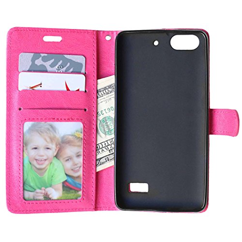 Nancen Huawei G Play Mini / Honor 4C (5,0 Zoll) Lederhülle Neu Style Acht Farbe Weich PU Flip Case Ledertasche / Schutz Etui, Einfach Vintage Kollektion Karten Slot Foto Wallet Hülle Handy Tasche Zubehör - 7