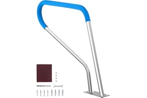 VEVOR Pool-Handlauf, 990 x 100 x 812 mm, Pooleinstieg, Edelstahl mit Grundplatte für Innen-/Außenpools, Einstieghilfe für Schwimmbäder, rostfreier Haltegriff mit Griffabdeckung und Zubehör für Spas