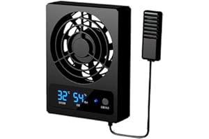 CNANRNANC Temperature-controlled fan for reptile enclosures, dehumidifier for rainforest terrarium, 11.3 x 8.5 x 2.5 cm (Celsius)