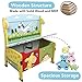 Fantasy Fields - Sunny Safari Animals themed Kids Storage Bench | Hand Crafted & Hand Painted Details | Child Friendly Water-based Paint
