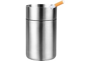 JNNJ Edelstahl Auto Aschenbecher, Aschenbecher Winddicht Aschenbecher Für Draussen Auto, Rauchfreien Zigarette Auto-Aschenbecher Wind, Für Auto, Garten, Büro, Haushalt