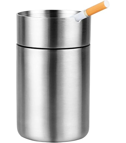 Auto Aschenbecher Mit Deckel Edelstahl - Geruchsdichter & Winddichter Becherhalter Fürs Auto
