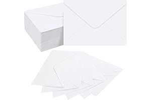 KITDAHOM 100 White Kraft Envelopes 13 x 18 cm 120 g/m² White Kraft Paper with Wet Adhesive Closure for Letters, Greeting Cards, Invitations, Birthday Cards etc. (White, 18.4 x 13.3 cm)