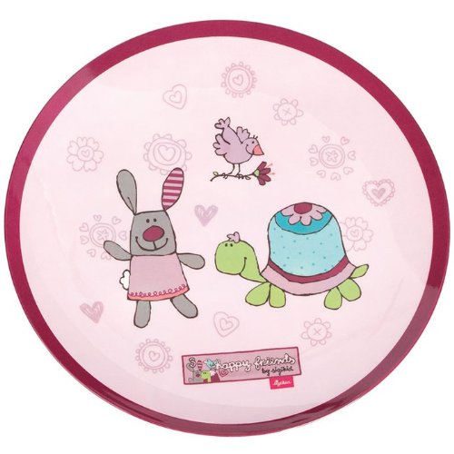 Sigikid 3 Happy Friends Melamine Plate (23 x 23 x 2 cm)