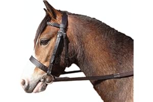 Sheldon Quality Leather Hunter Bridle With Plaited Browband and Rubber Reins
