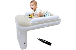 JanTeelGO Lit Avion Enfant Bebe Voyage Portable Hamac Avion Enfants(Pompe Incluse) - Lit Gonflable Enfant Convient à la Plupart des Sièges pour la Voiture d'avion