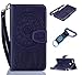 Produktbild für Huawei P9 Lite Hülle Blume Premium PU Leder Schutzhülle für Huawei P9 Lite Bookstyle Tasche Schale PU Case mit Standfunktion+Outdoor Kompass Schlüsselanhänge) #N (1)
