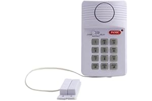 Ruspela Door Window Alarm, Loud Wireless Door Alarm Security Pin Panic Keypad For Home Office Garage Shed Home Security System