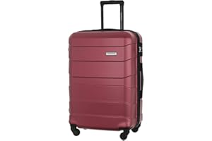 BARRENS Valigia media | Bagaglio business | 66x46x26 cm | 60 L | Materiale ABS | Serratura a cifratura | 4 360 ruote | Compatibile con le compagnie aeree | Borgogna