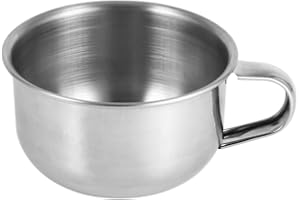 ‎SONEW Miska do Golenia dla Mężczyzn, Miska na Mydło do Golenia, Metalowy Kubek na Mydło do Golenia ze Stali Nierdzewnej, Narzędzie do Czyszczenia Pianki do Golenia dla Człowieka