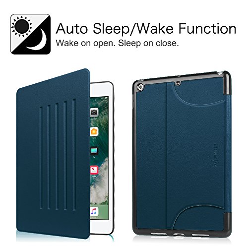 Fintie iPad 9.7 Zoll 2017 Hülle – [Multi-Sichtwinkel] Ultra Schlank Magnetische Kickstand Schutzhülle Abdeckung mit Auto Schlaf / Wach Funktion für Apple iPad 2017 Neue Modell, Marineblau - 2