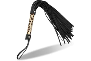 BEPSYOM Fouet De Cheval en Cuir Frangé, Cravache Équitation, pour Sports D'équitation en Plein Air, Entraînement Quotidien